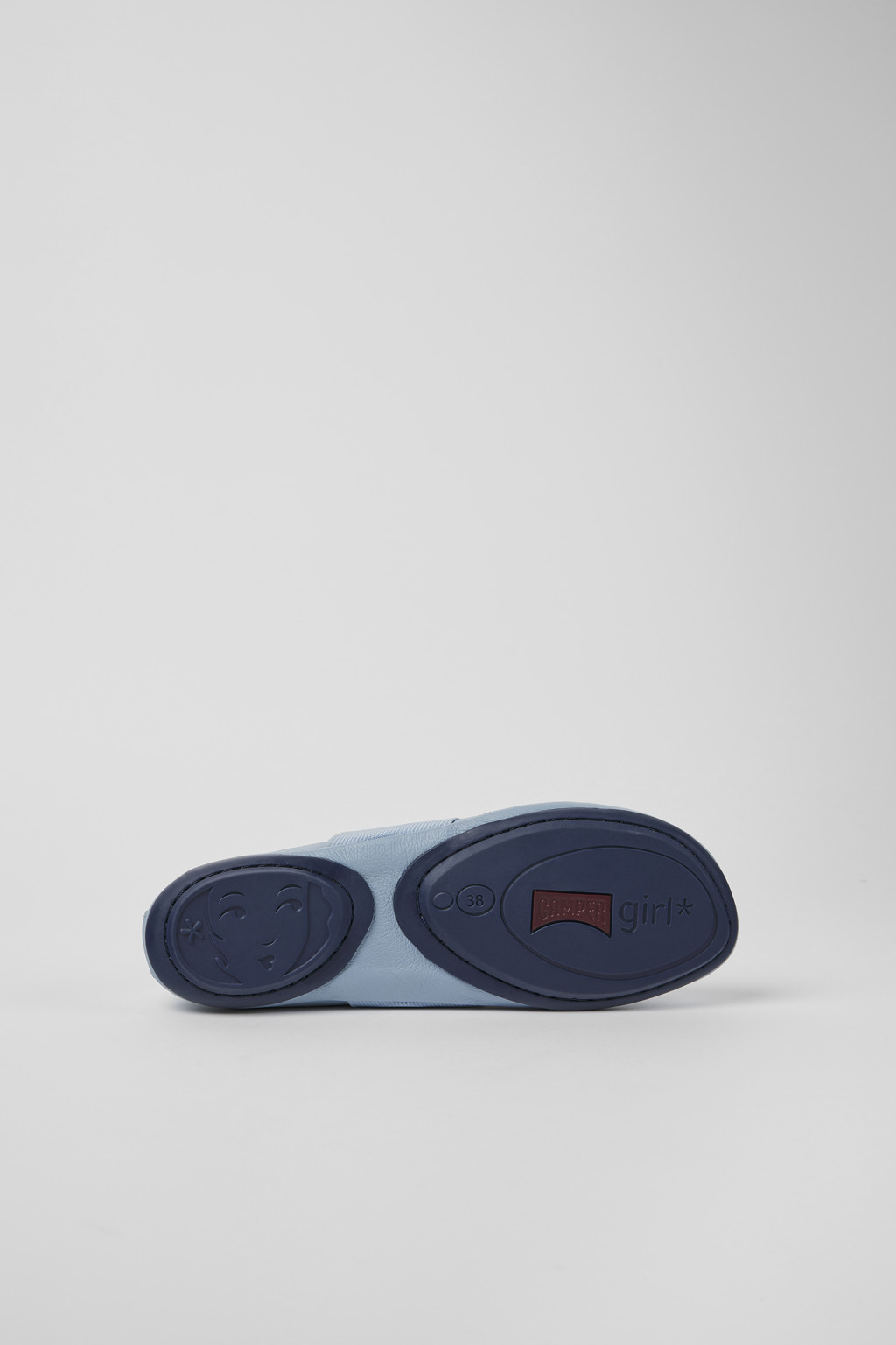 Right Blue leather ballerinas for women - Image 5