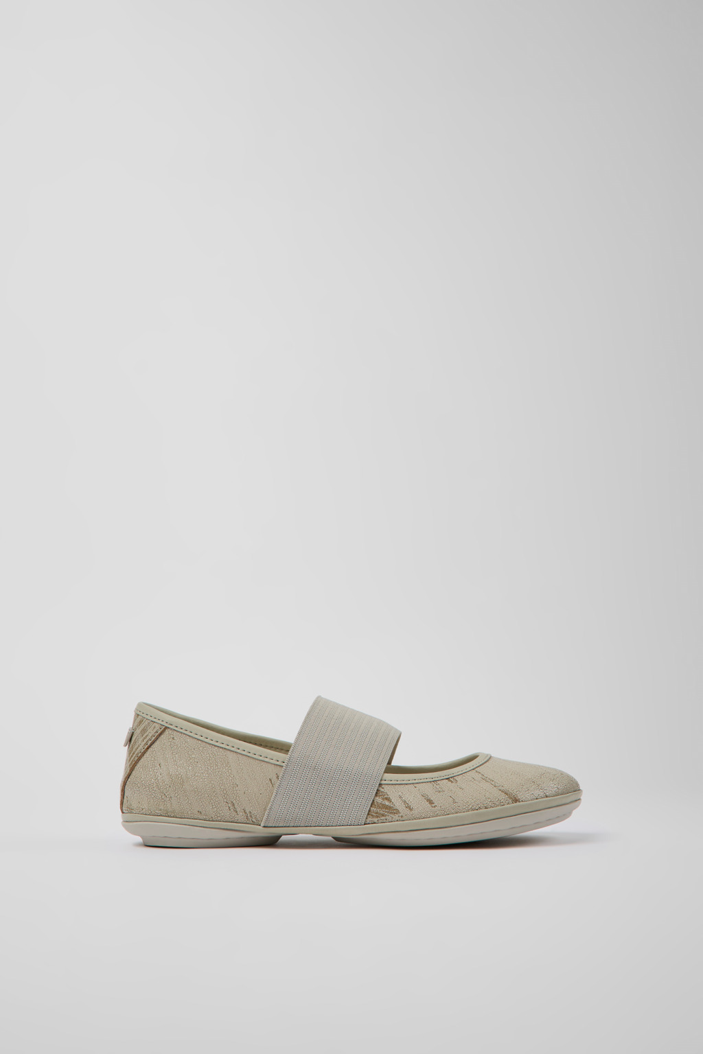 Right Light gray nubuck ballerinas for women - Image 2