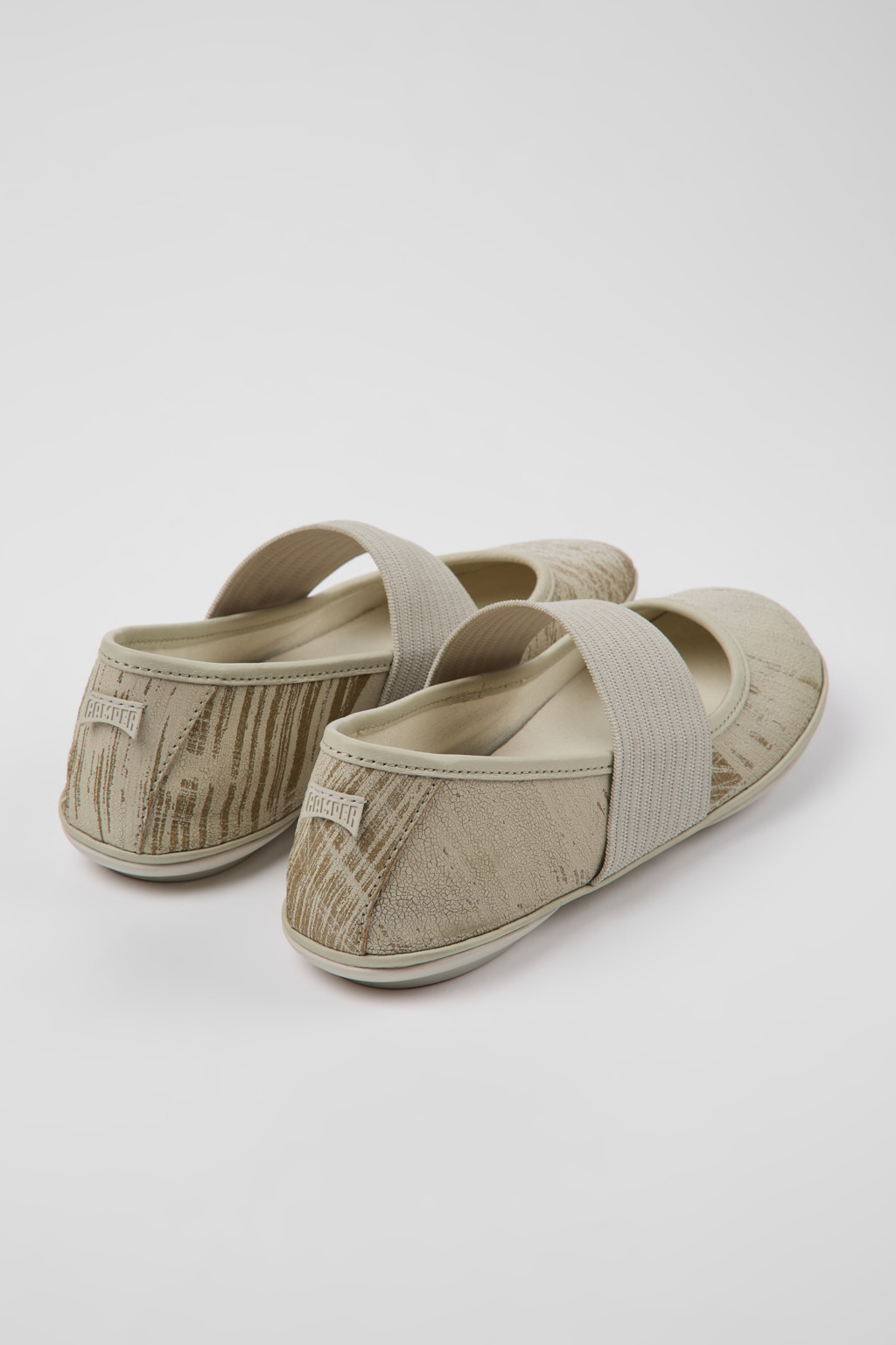 Right Light gray nubuck ballerinas for women - Image 3