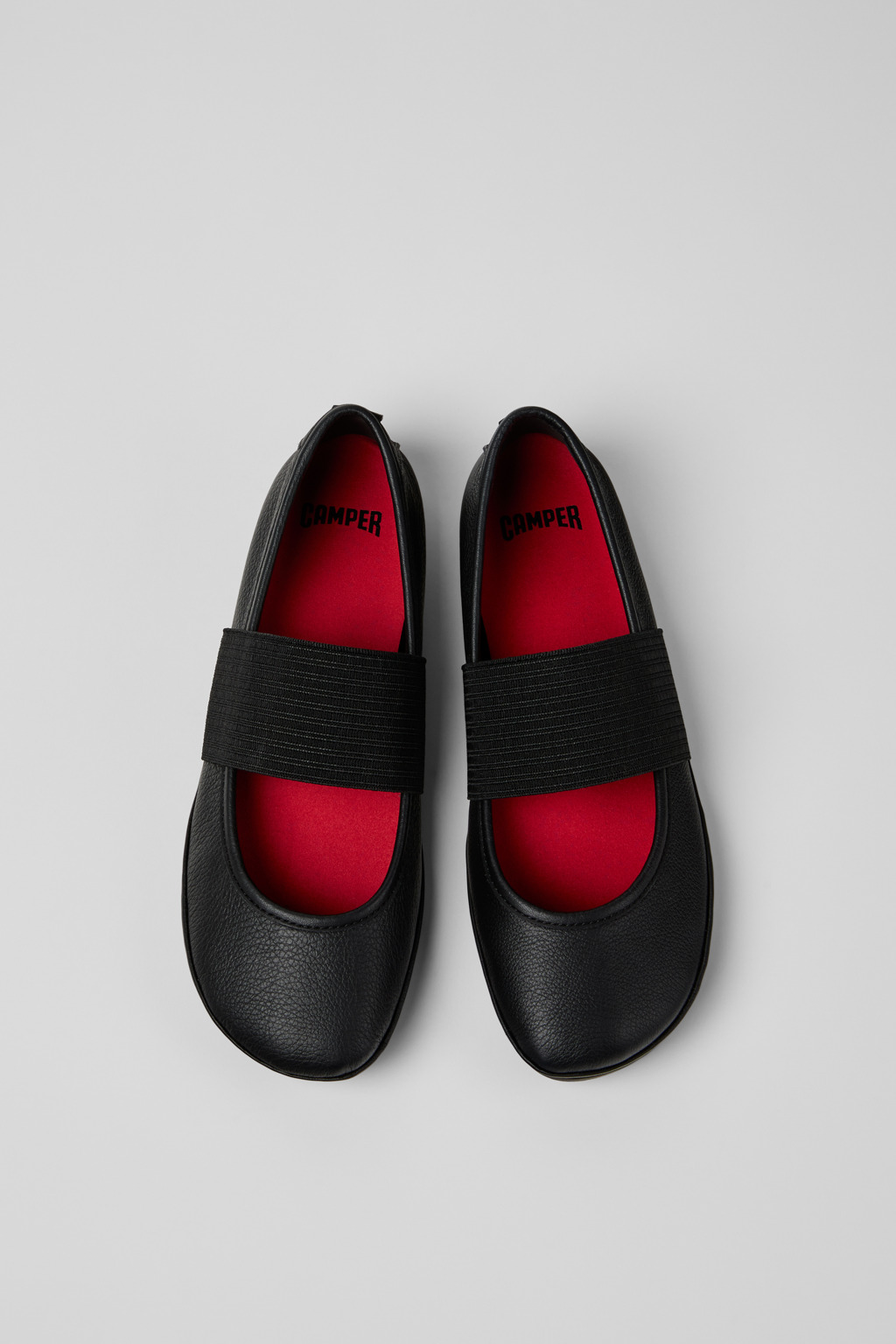 Right Nina Black Leather Ballerinas for Women. - Image 4