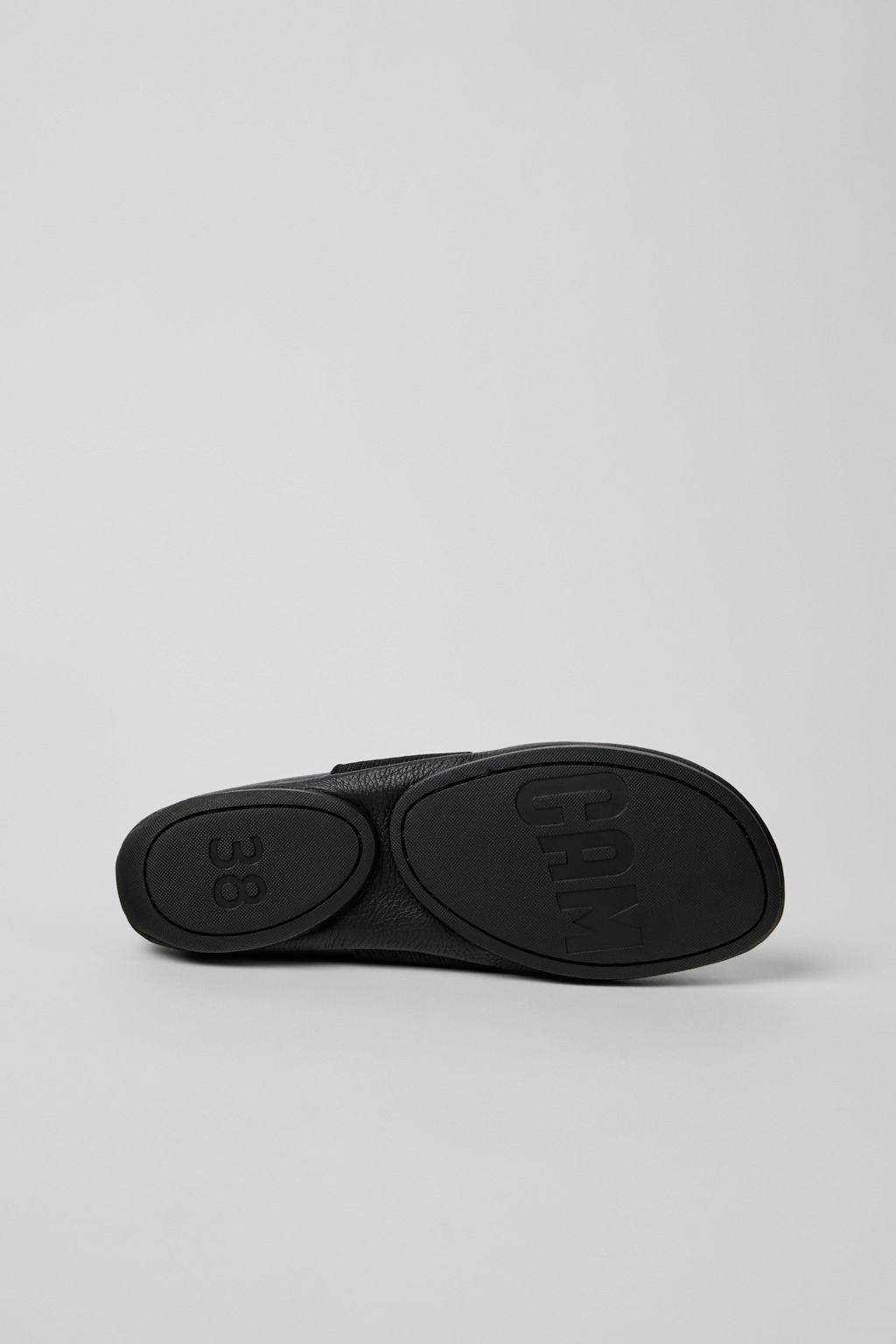Right Nina Black Leather Ballerinas for Women. - Image 5