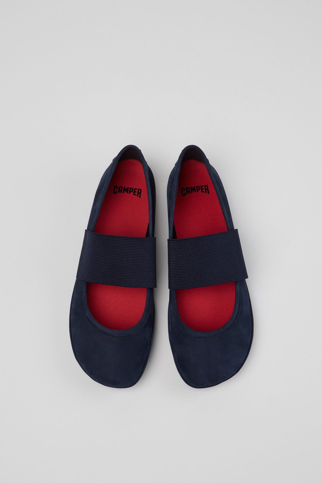 Right Nina Blue Nubuck Leather Ballerinas for Women. - Image 4
