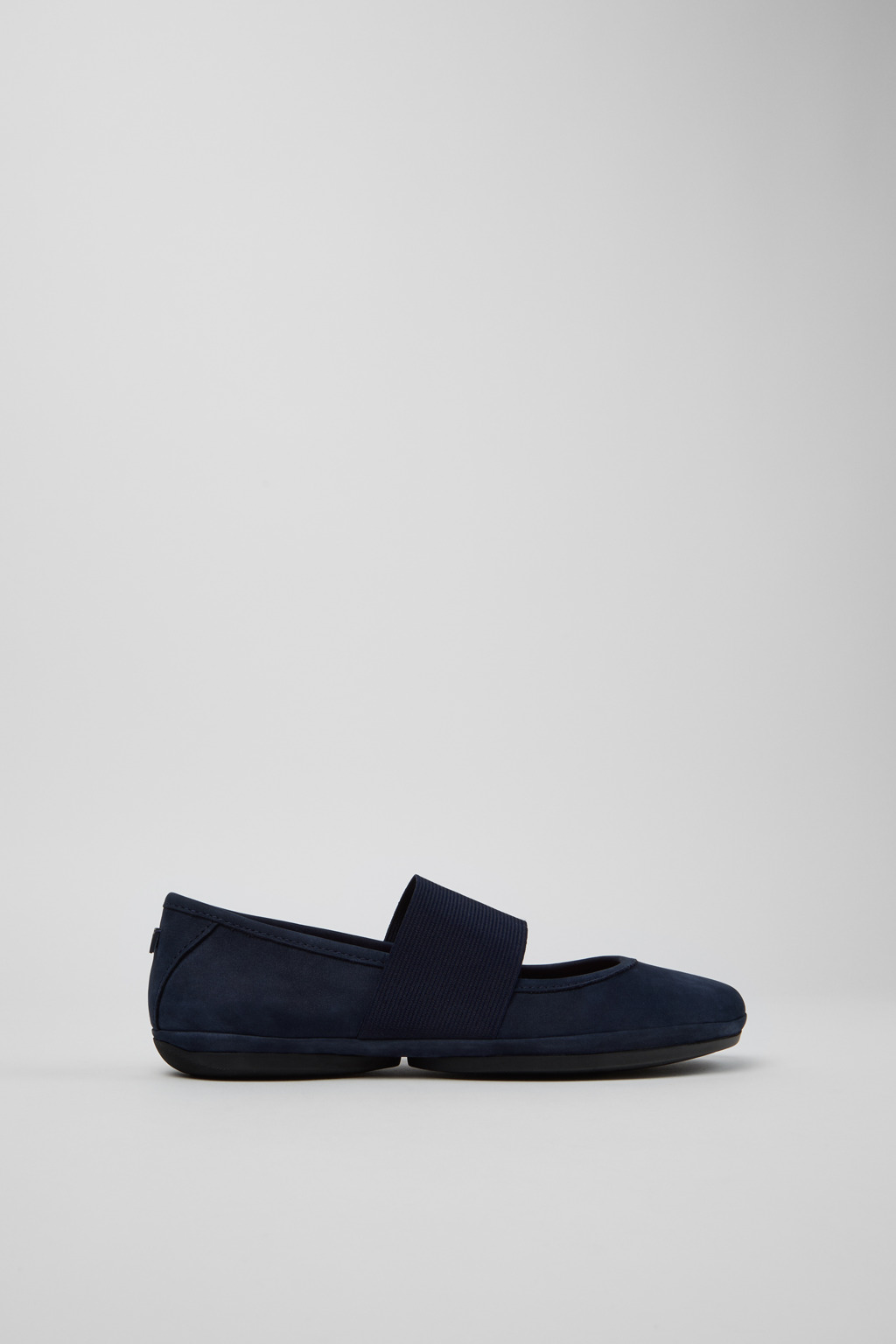 Right Nina Blue Nubuck Leather Ballerinas for Women. - Image 2