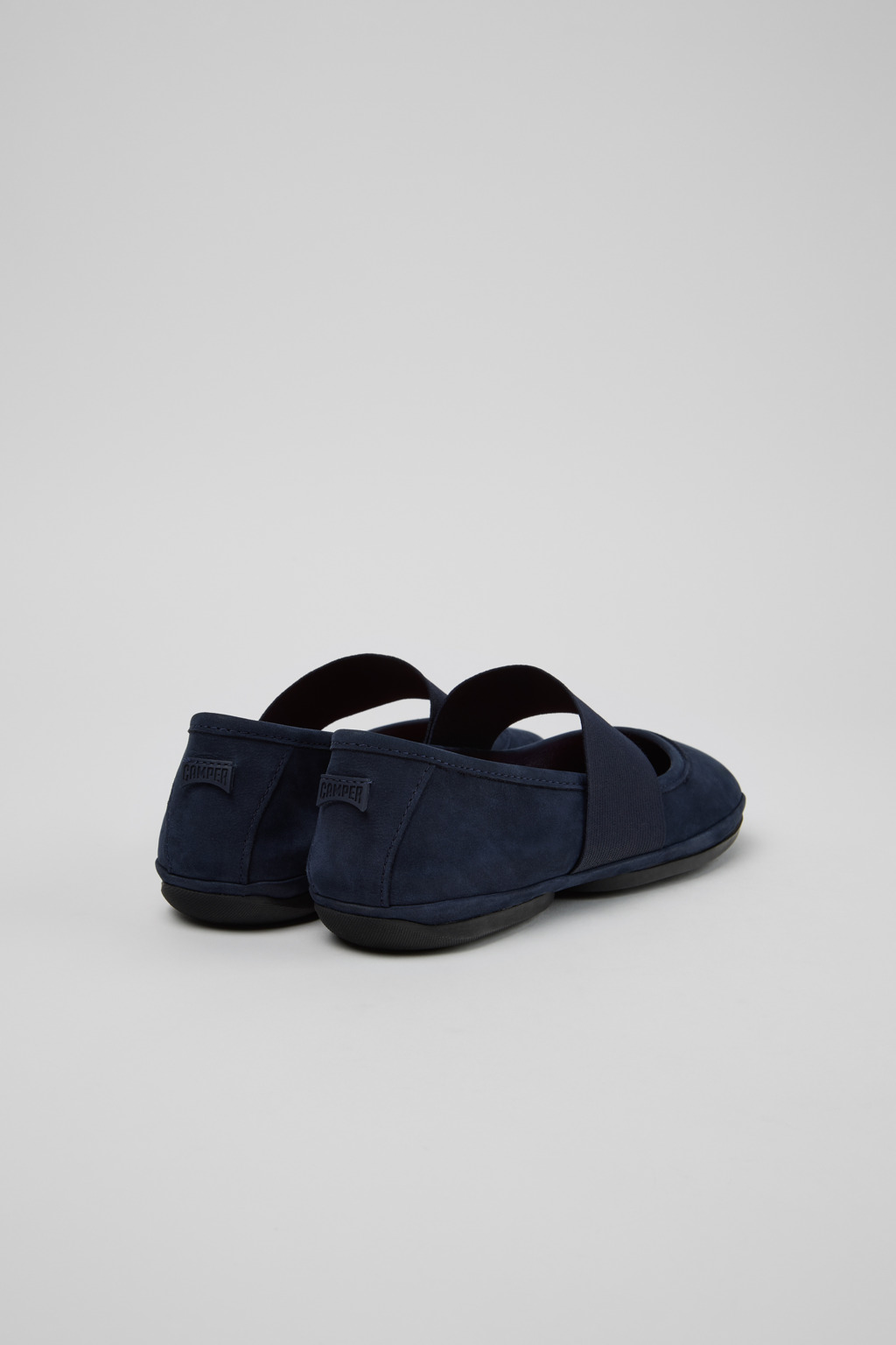 Right Nina Blue Nubuck Leather Ballerinas for Women. - Image 3