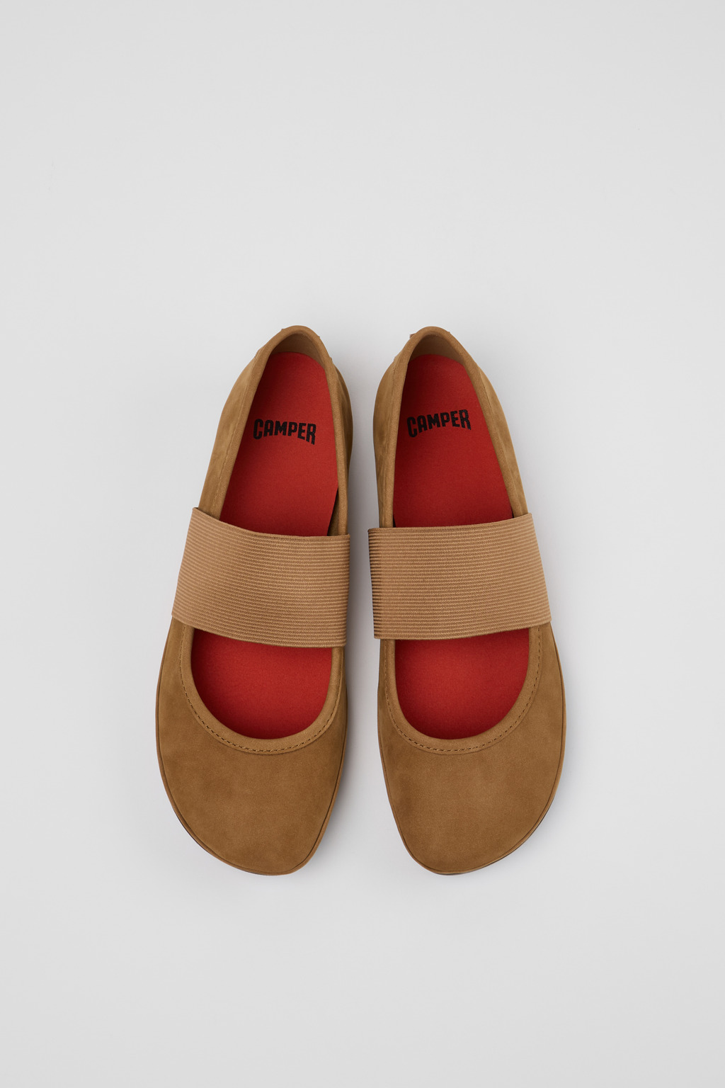 Right Nina Brown Nubuck Leather Ballerinas for Women. - Image 4