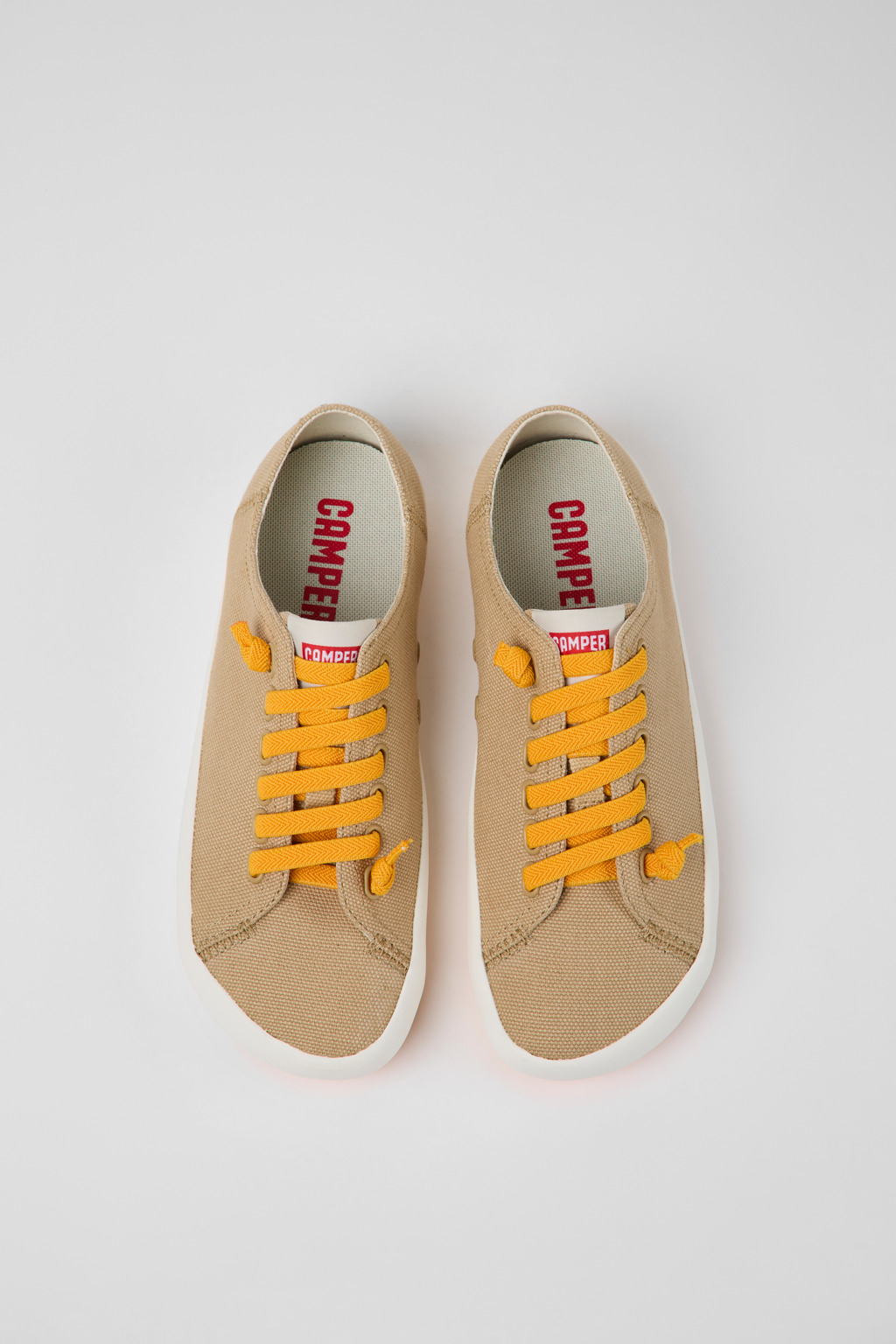 Peu Rambla Beige textile sneakers for women - Image 4