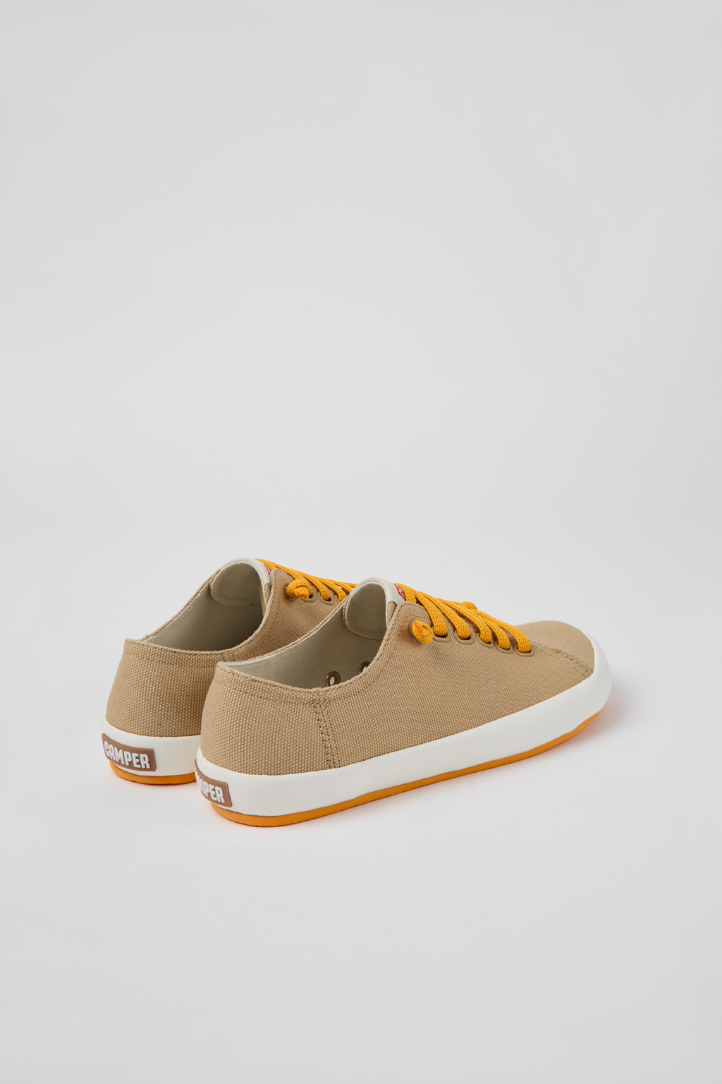 Peu Rambla Beige textile sneakers for women - Image 3