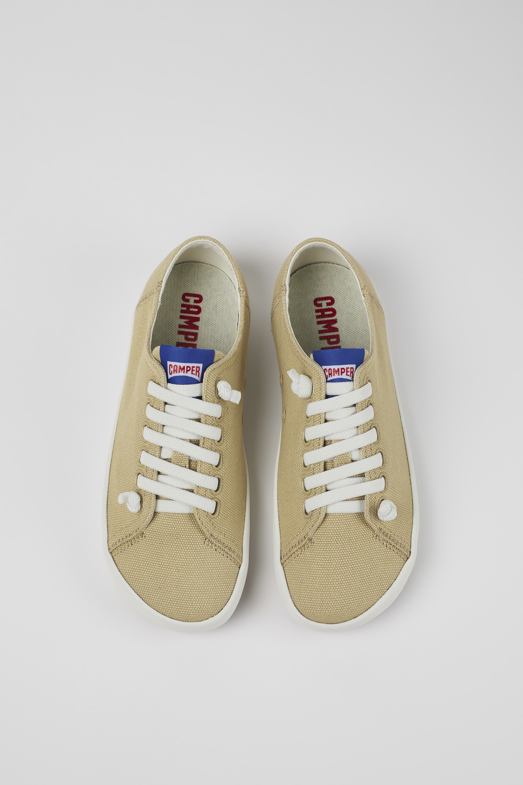 Peu Rambla Beige Textile Sneaker for Women - Image 4