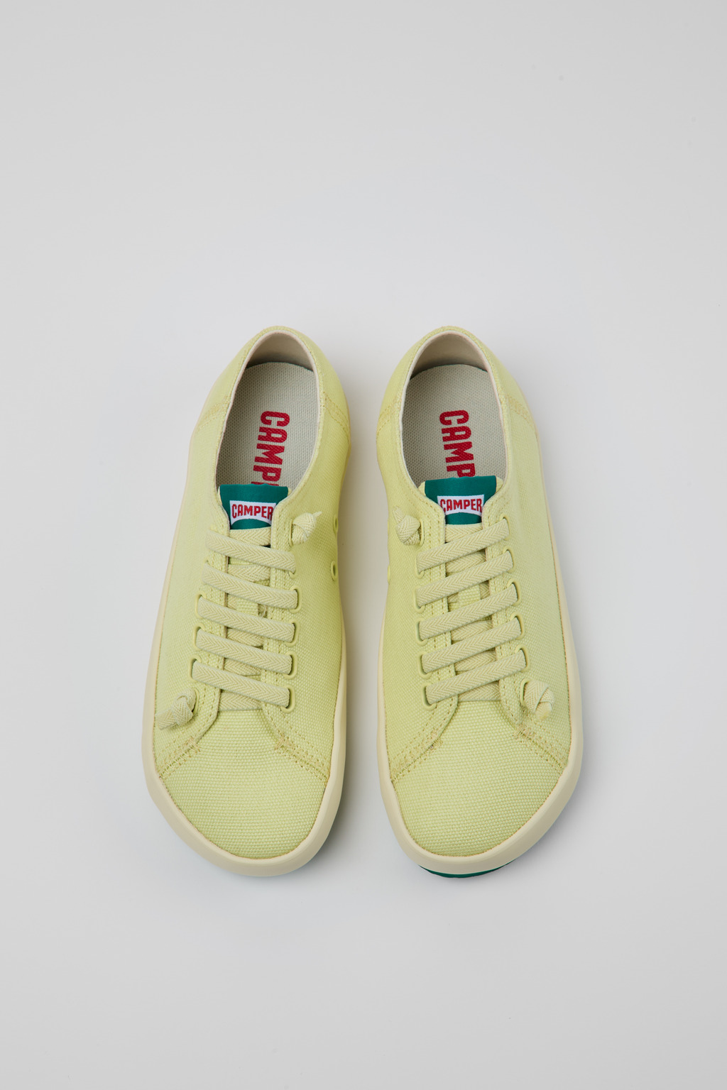 Peu Rambla Yellow Recycled Cotton Women's Sneakers. - Image 4