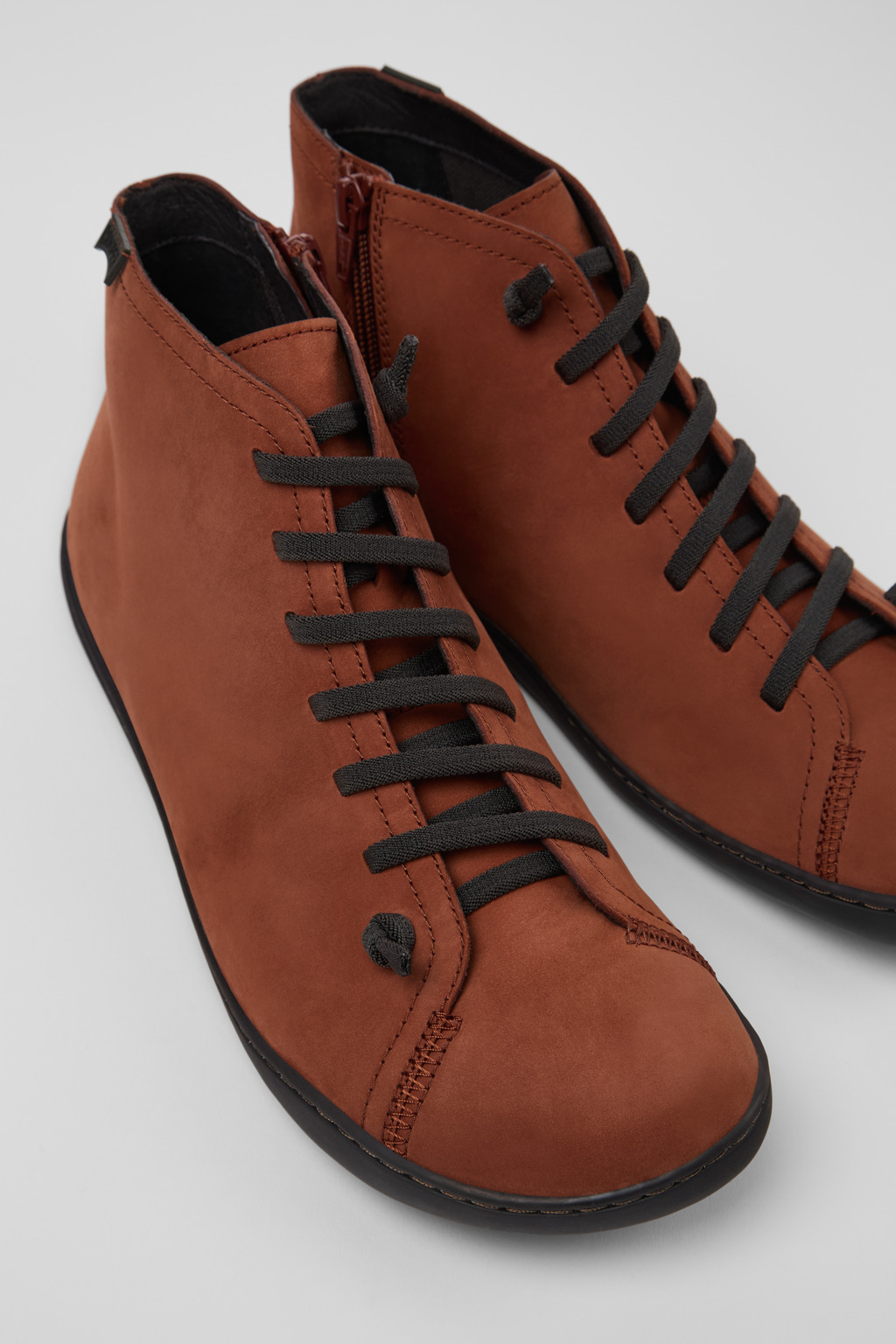 Peu Red nubuck ankle boots for men
