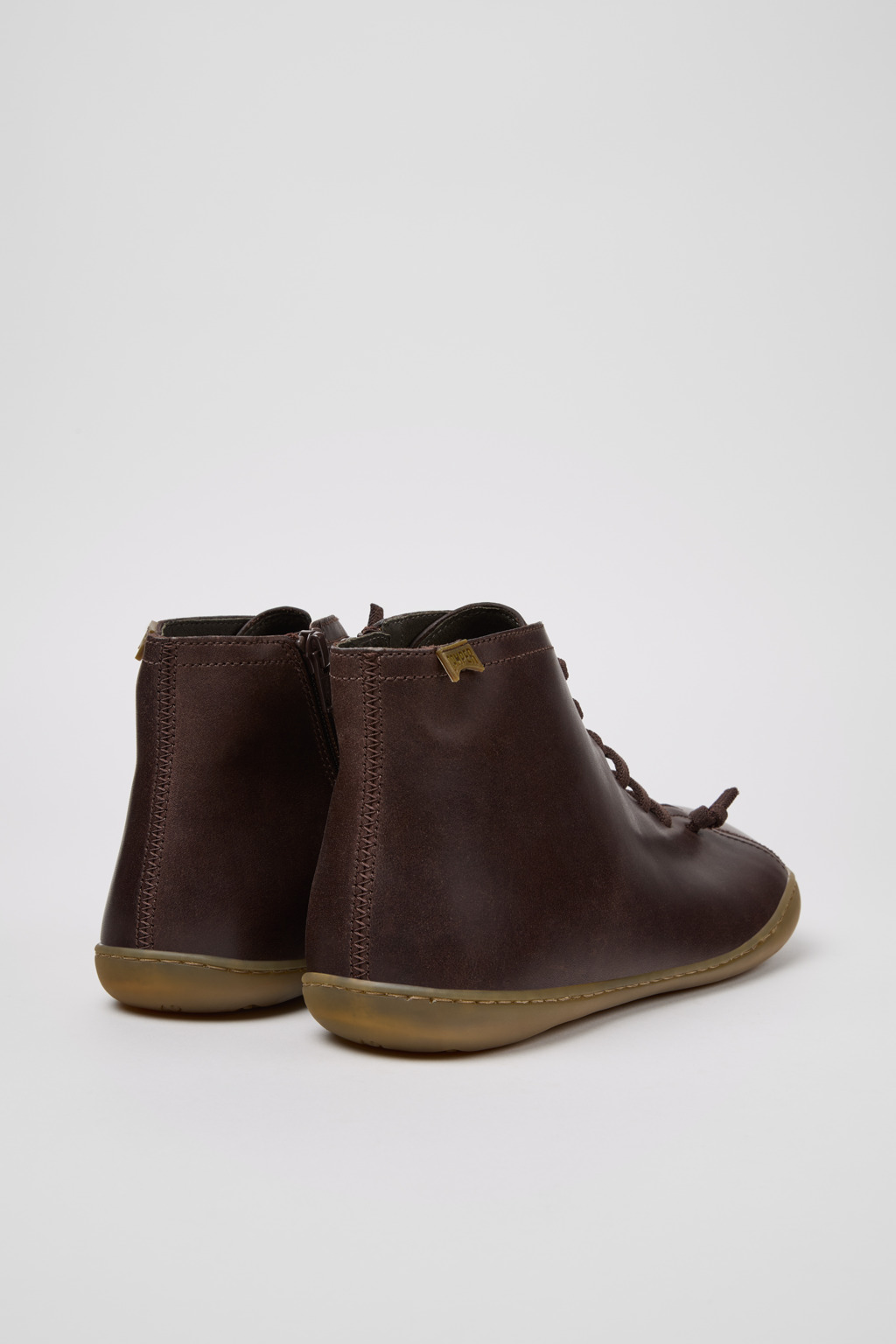 Peu Brown Leather Ankle Boots for Men. - Image 3