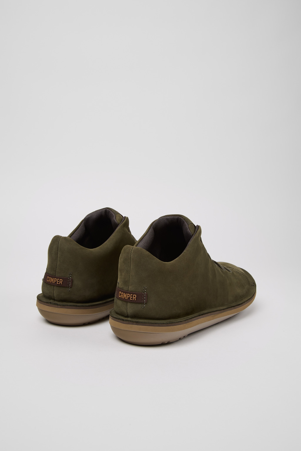 Beetle Green Nubuck Ankle Boots for Men. - Image 3