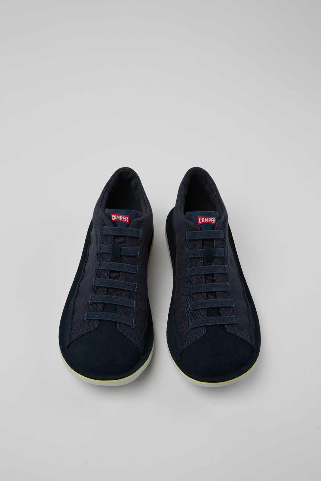 Beetle Blue Recycled Cotton and Nubuck Ankle Boots for Men. - Image 4