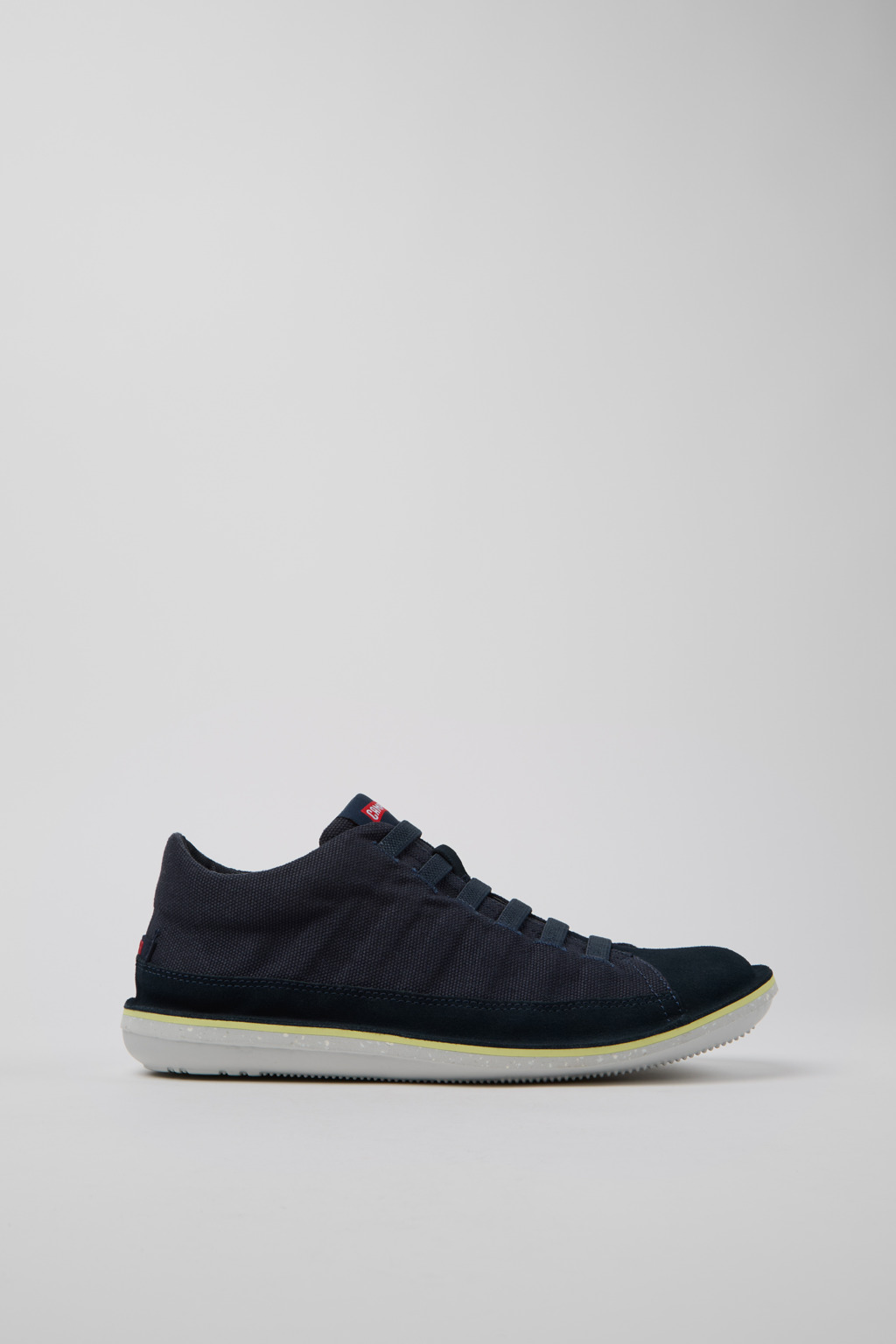 Beetle Blue Recycled Cotton and Nubuck Ankle Boots for Men. - Image 2