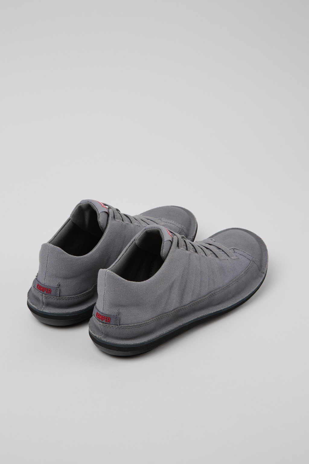 Beetle Gray Recycled Cotton and Nubuck Men's Ankle Boots. - Image 3