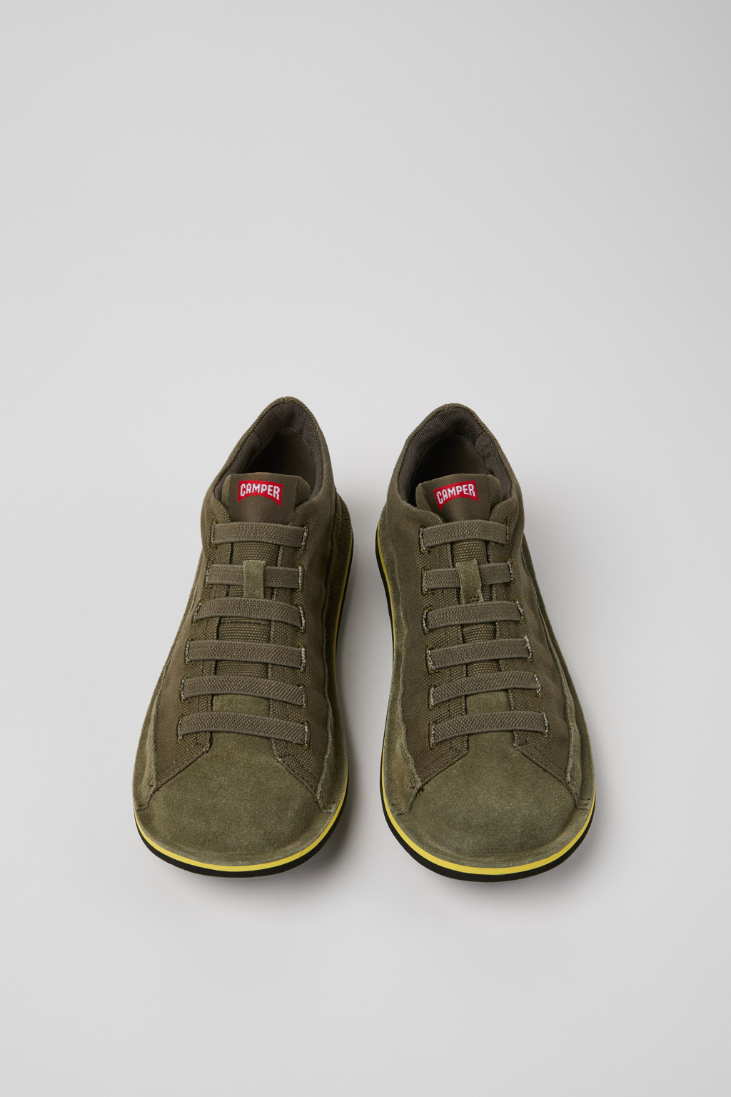 Beetle Green Textile and Nubuck Leather Ankle Boots for Men. - Image 4