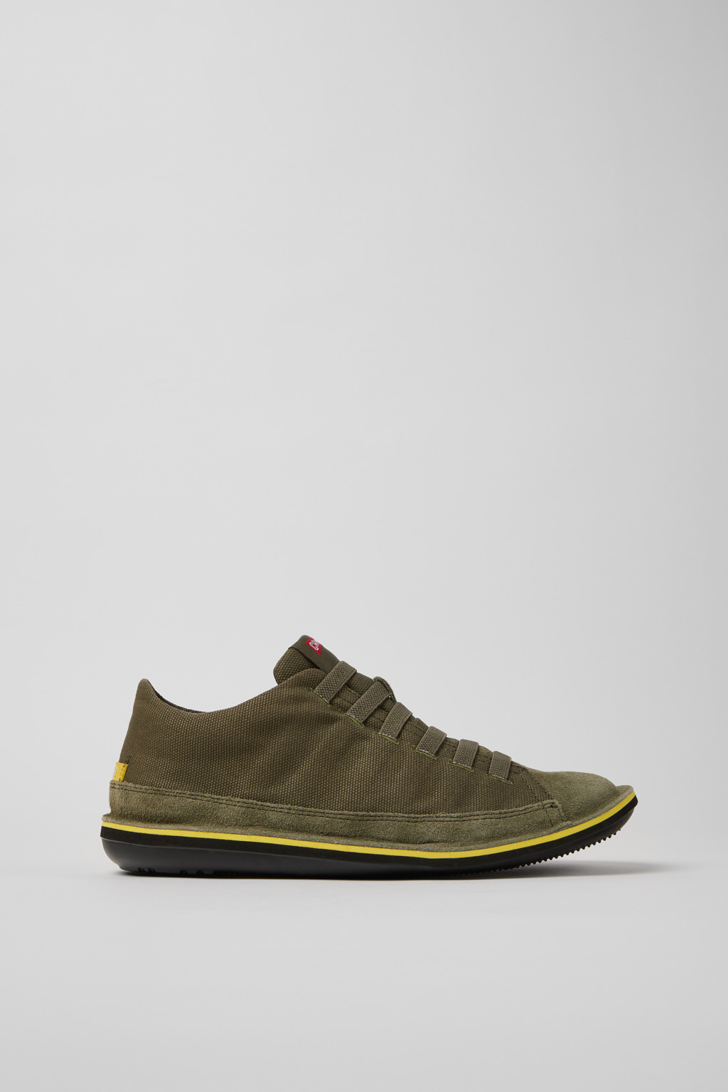 Beetle Green Textile and Nubuck Leather Ankle Boots for Men. - Image 2