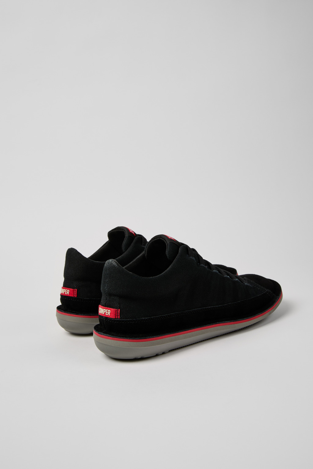 Beetle Black Textile and Nubuck Leather Ankle Boots for Men. - Image 3