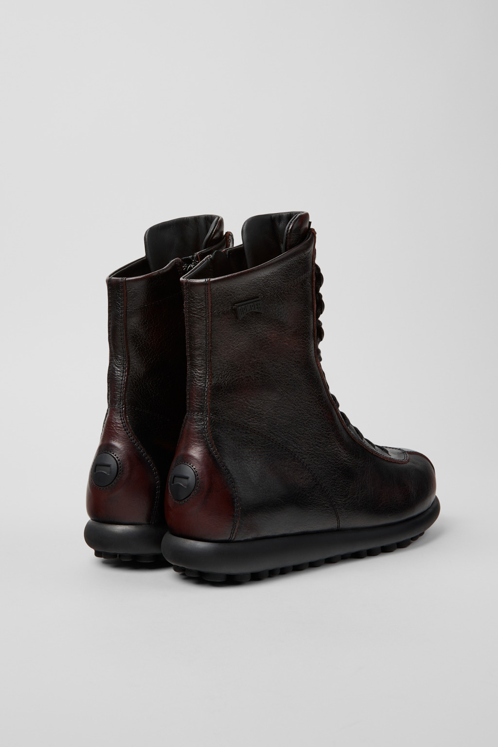 Pelotas Burgundy Leather Mid Boots for Women. - Image 3