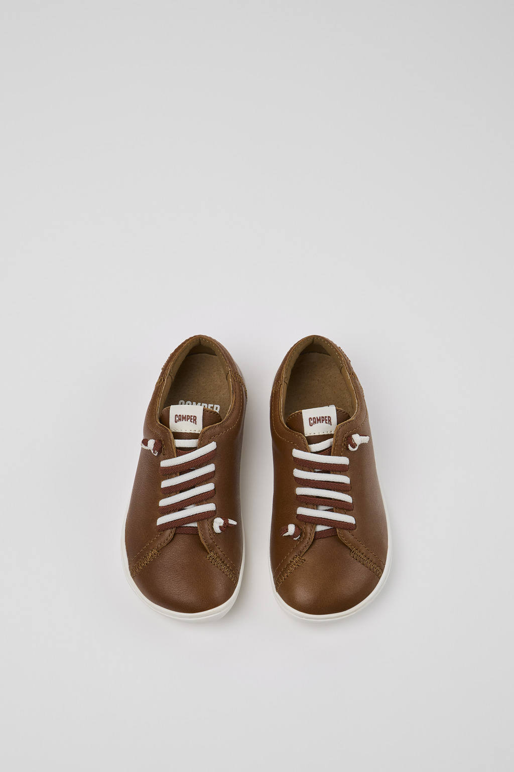 Peu Brown Leather Kids' Shoes. - Image 4