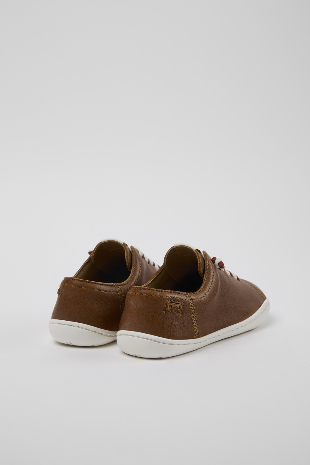 Peu Brown Leather Kids' Shoes. - Image 3