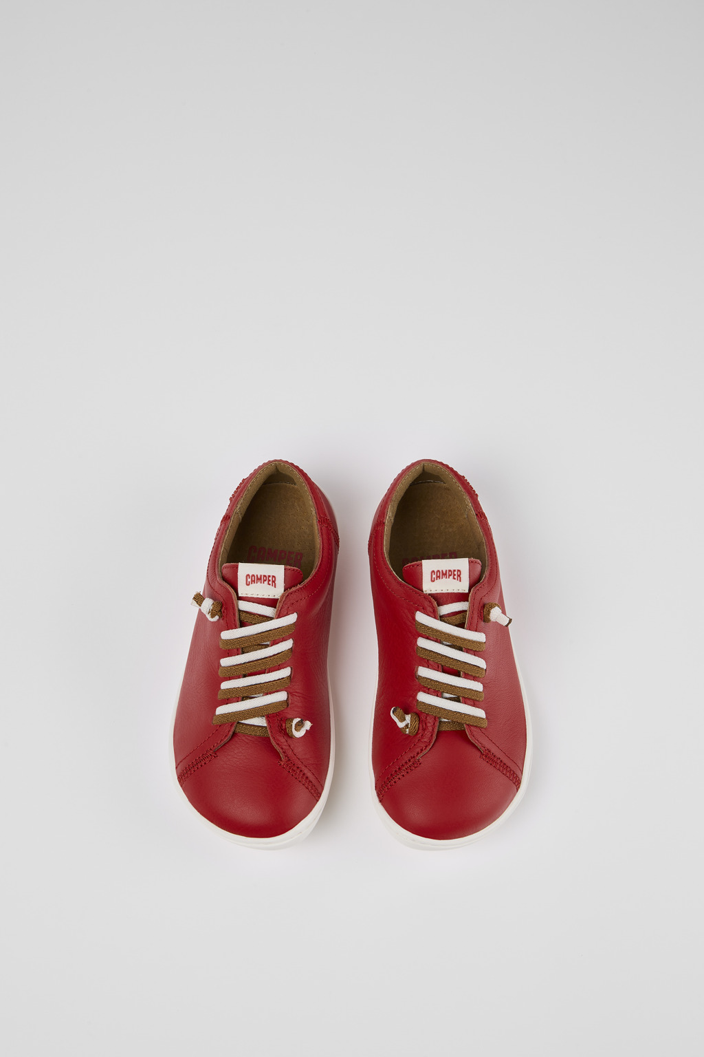 Peu Red Leather Kids' Shoe. - Image 4