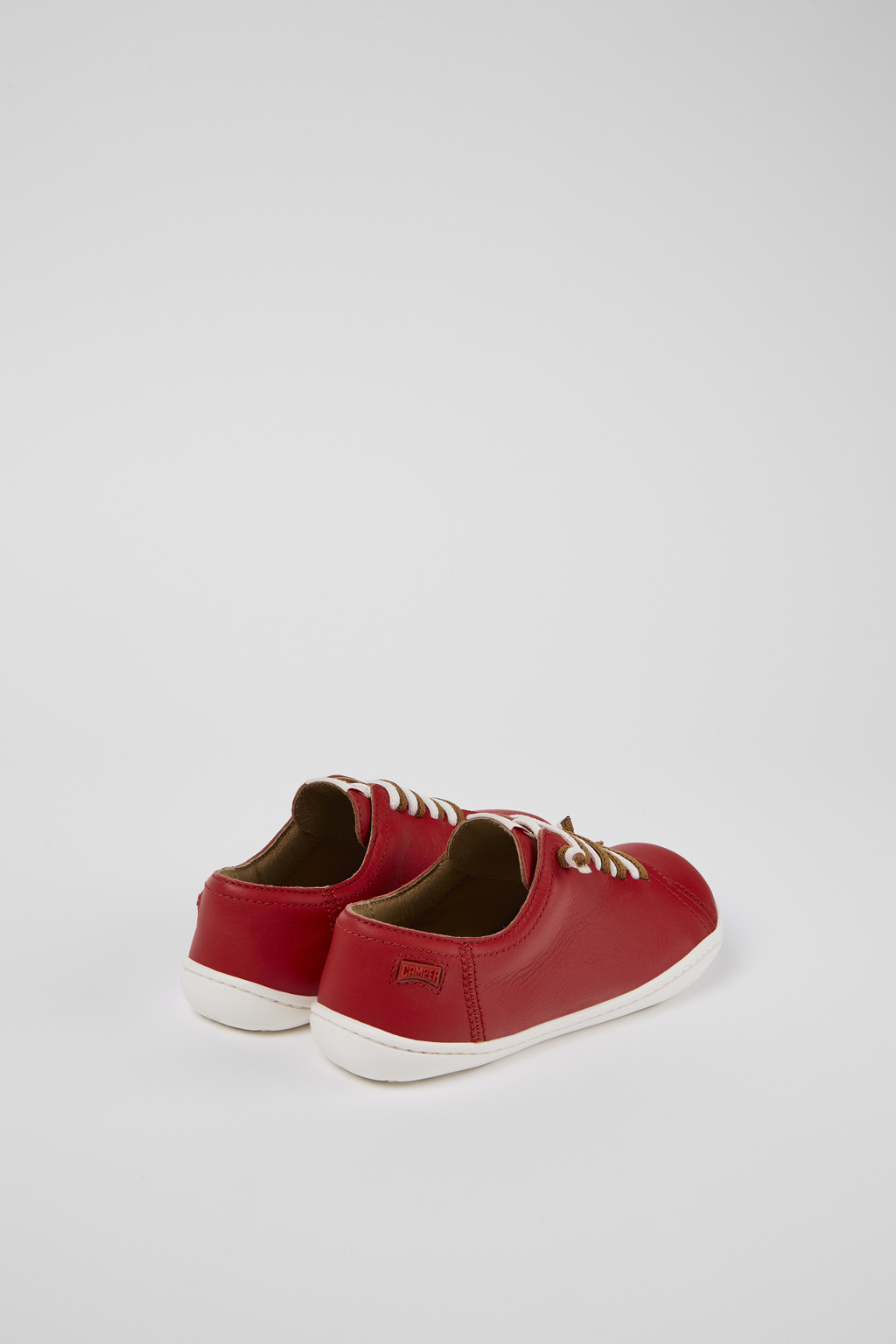 Peu Red Leather Kids' Shoe. - Image 3