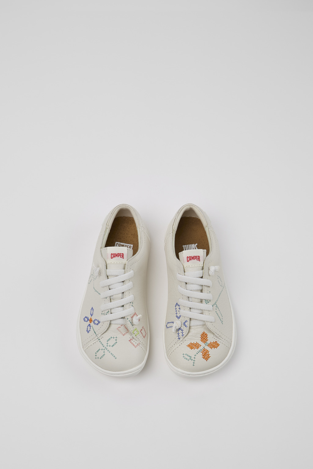 Twins White Leather Kids' Shoes for Children. - Image 4