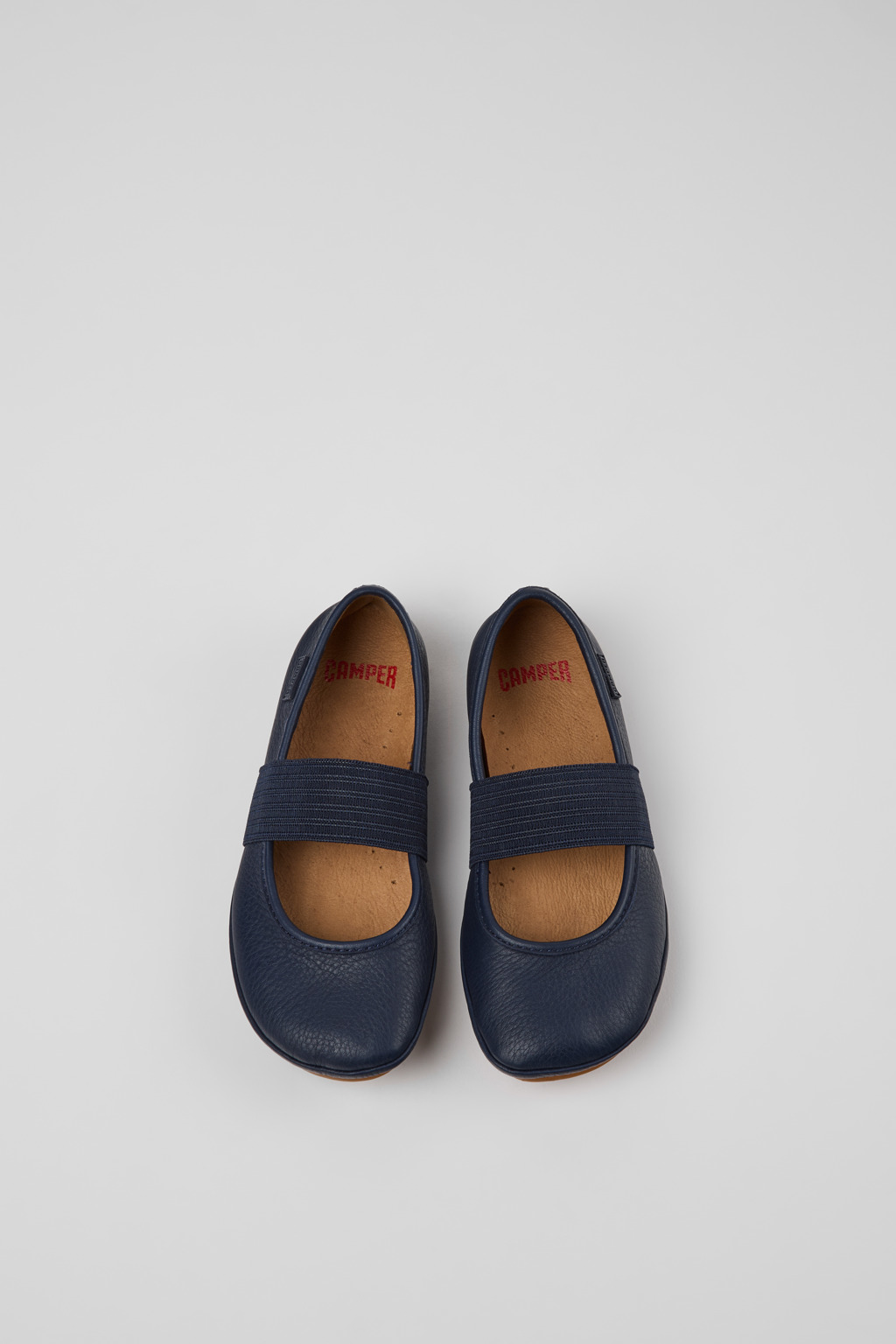 Right Blue Leather Ballerinas for kids. - Image 4