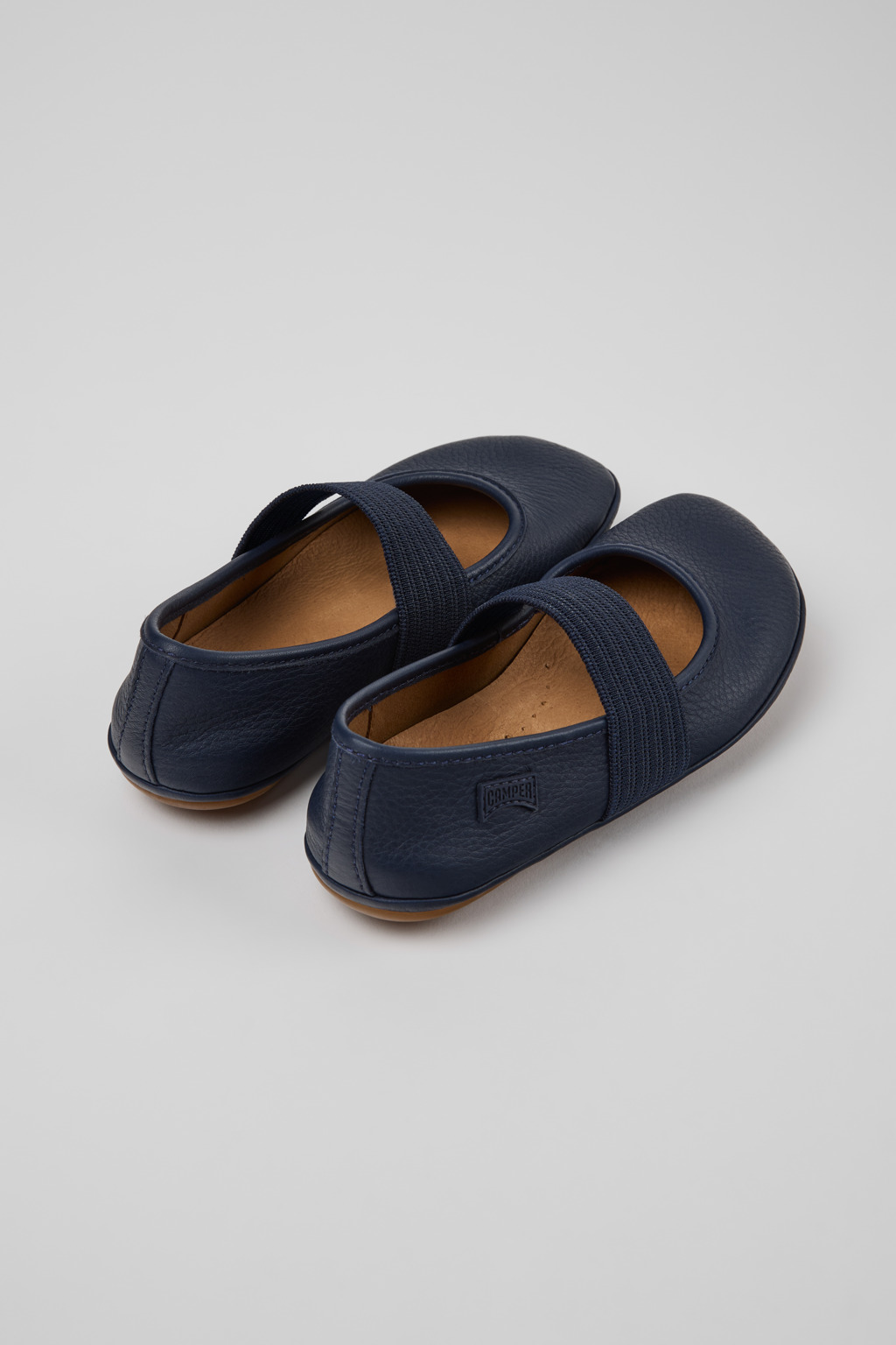 Right Blue Leather Ballerinas for kids. - Image 3