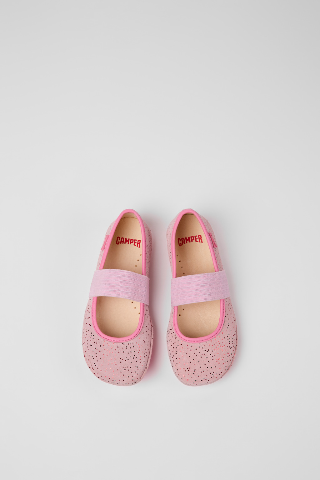 Right Pink nubuck ballerinas for kids - Image 4