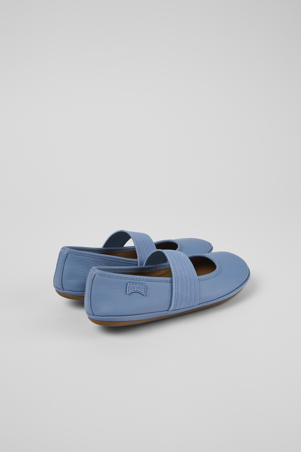 Right Blue Leather Ballerina - Image 3