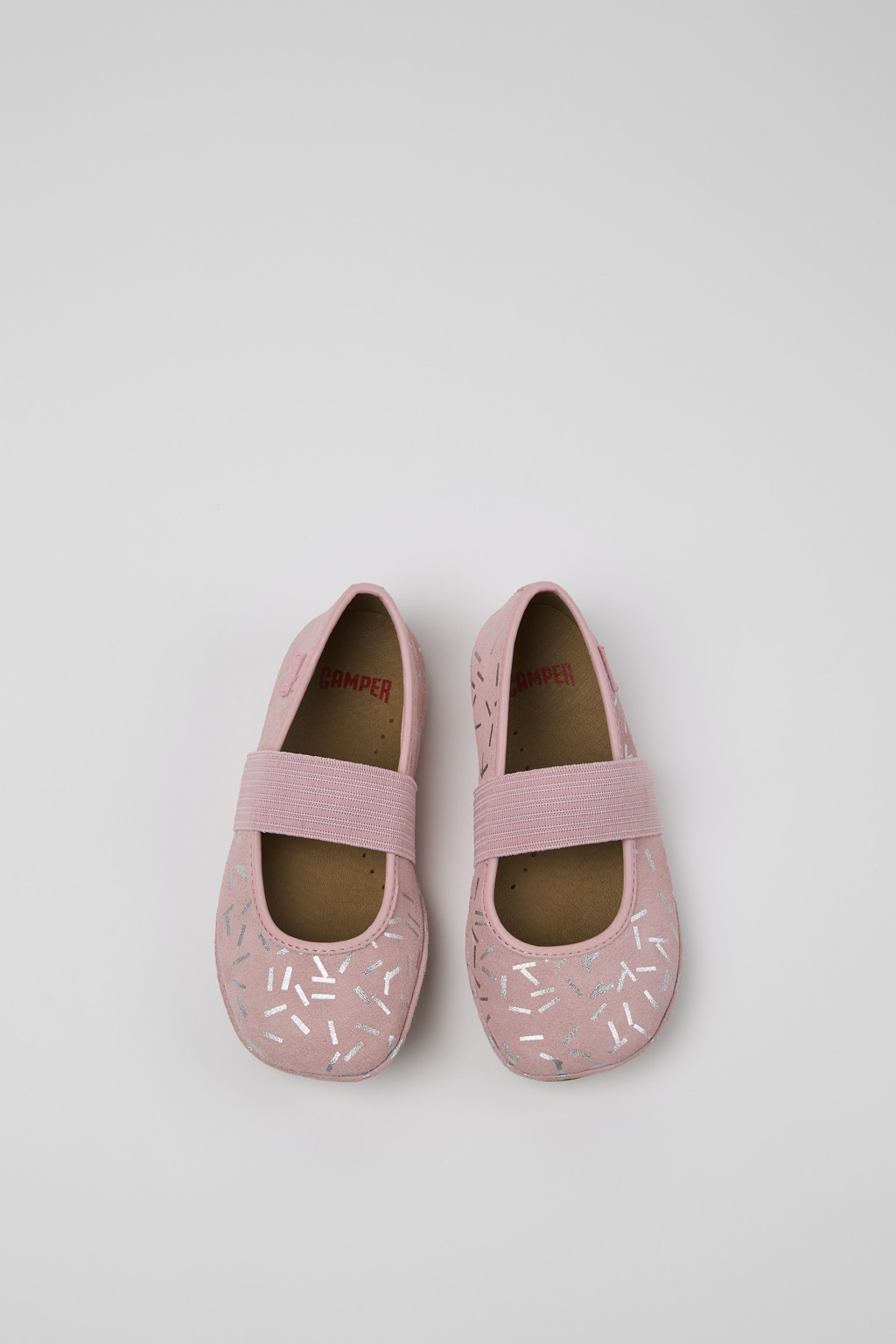 Right Multicolor Nubuck and Leather Ballerina for Kids. - Image 4