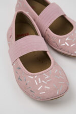 Right Multicolor Nubuck and Leather Ballerina for Kids.