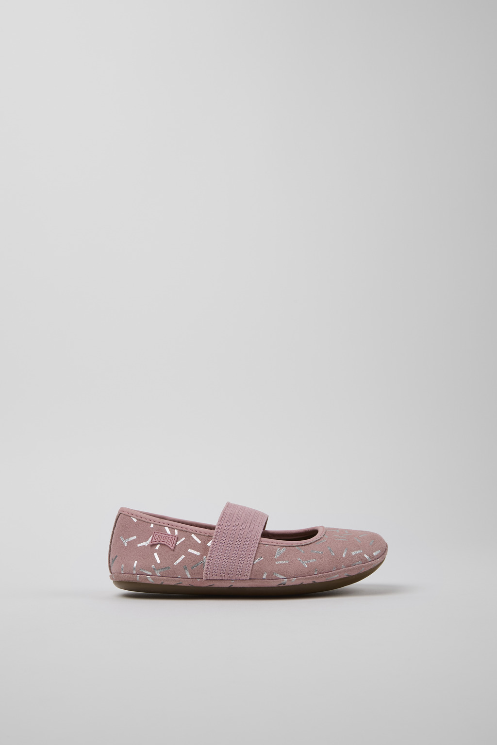 Right Multicolor Nubuck and Leather Ballerina for Kids. - Image 2