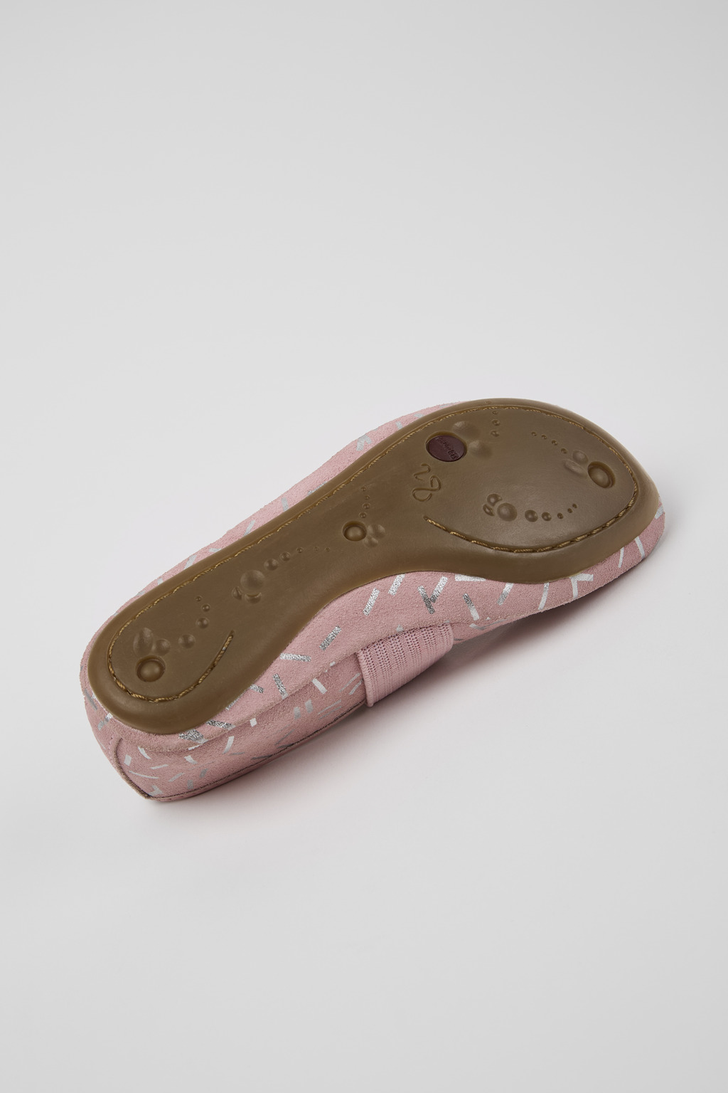 Right Multicolor Nubuck and Leather Ballerina for Kids. - Image 5