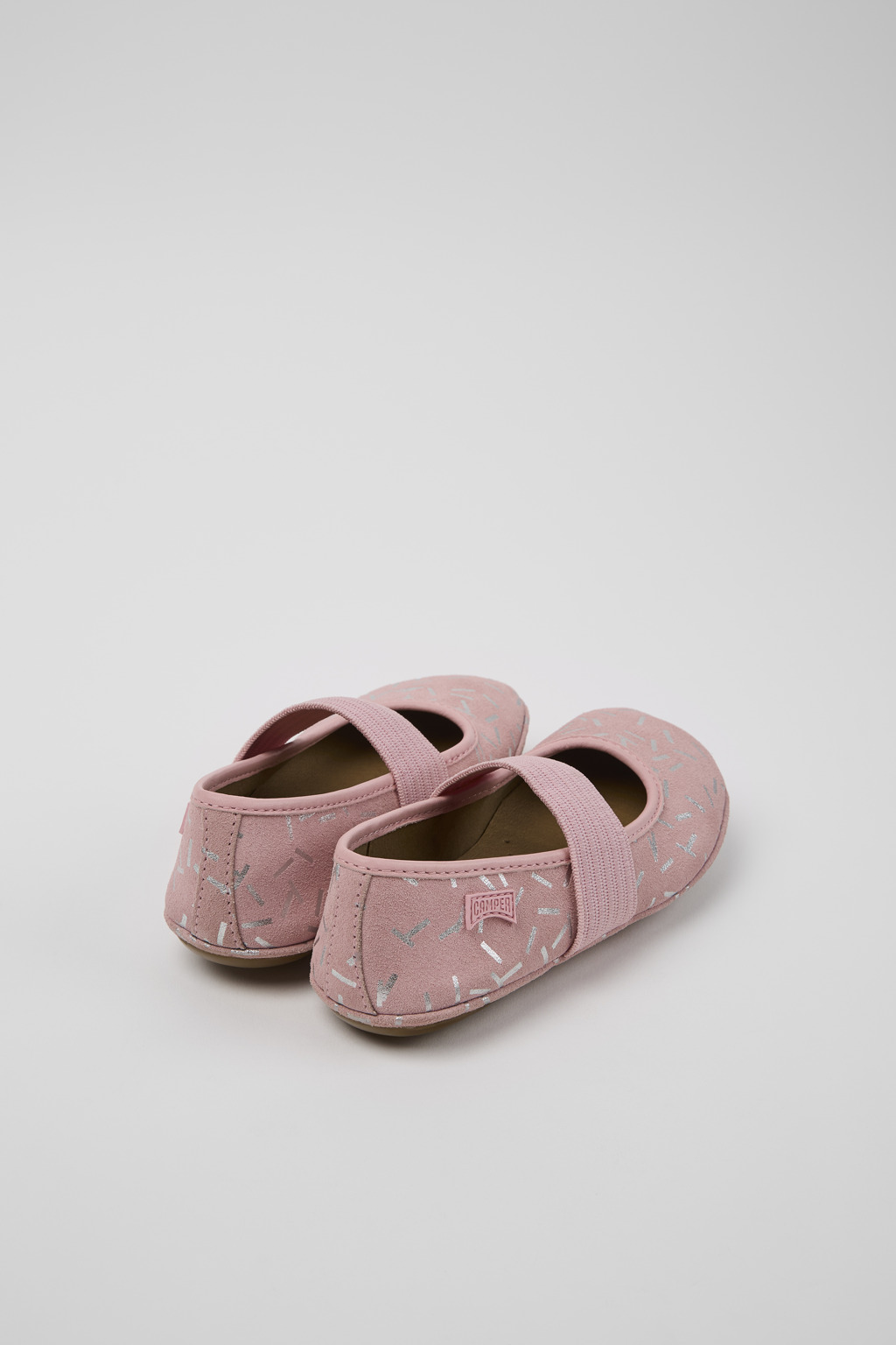 Right Multicolor Nubuck and Leather Ballerina for Kids. - Image 3