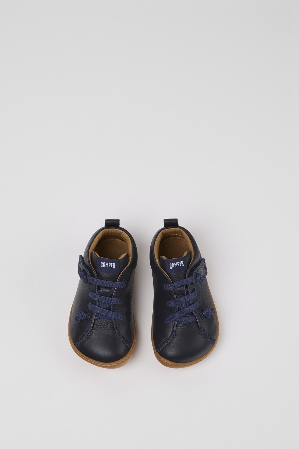 Peu Blue Leather Ankle Boots for Kids. - Image 4
