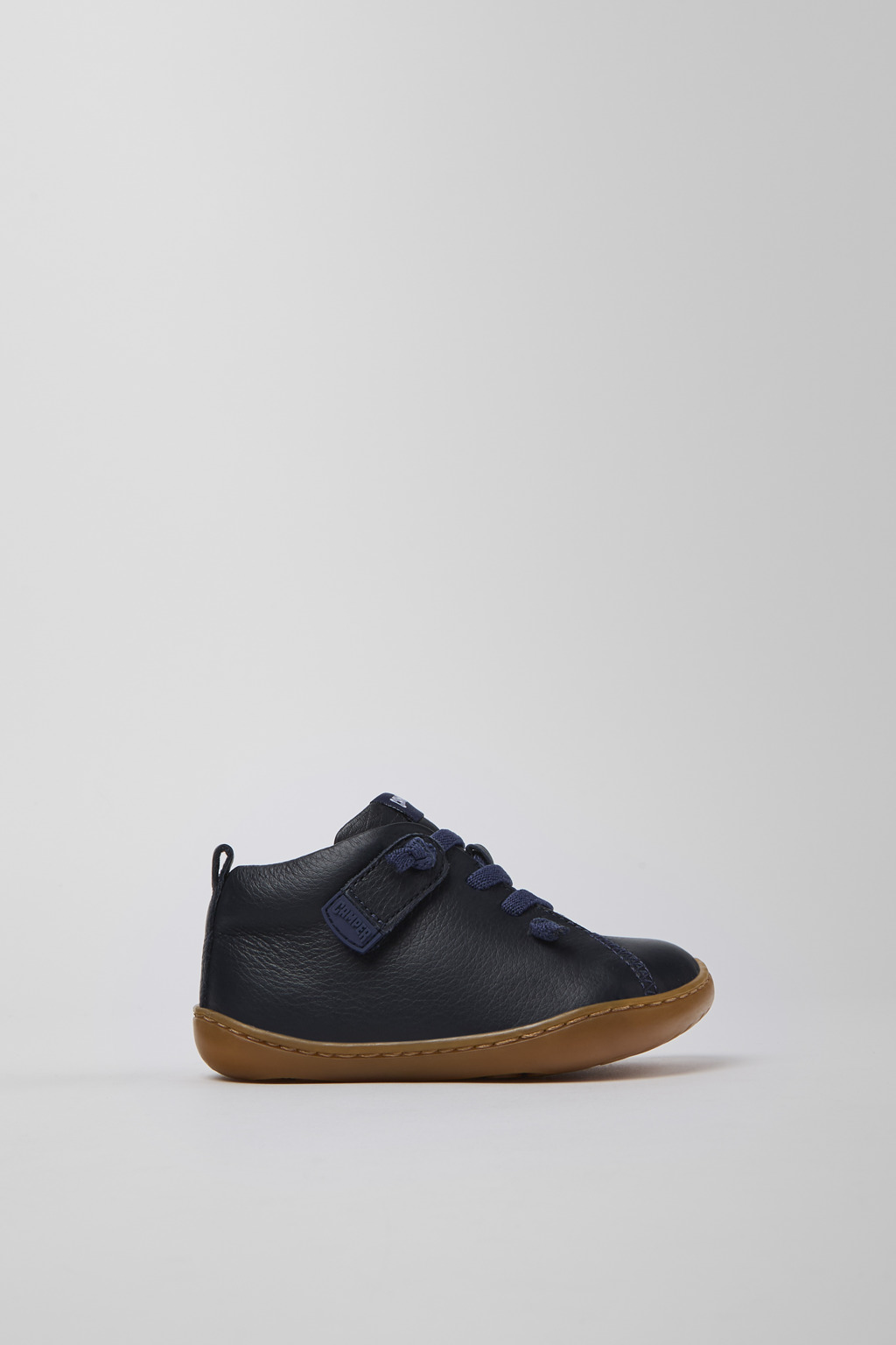 Peu Blue Leather Ankle Boots for Kids. - Image 2