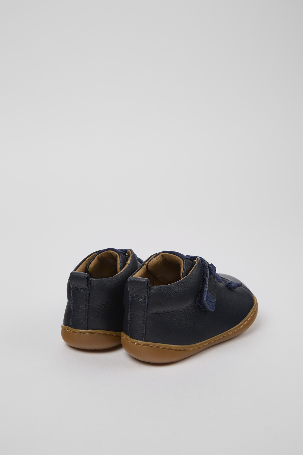Peu Blue Leather Ankle Boots for Kids. - Image 3