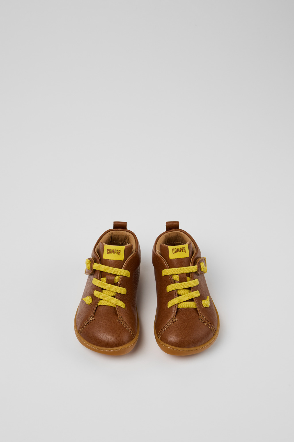 Peu Brown Leather Ankle Boots for Kids. - Image 4