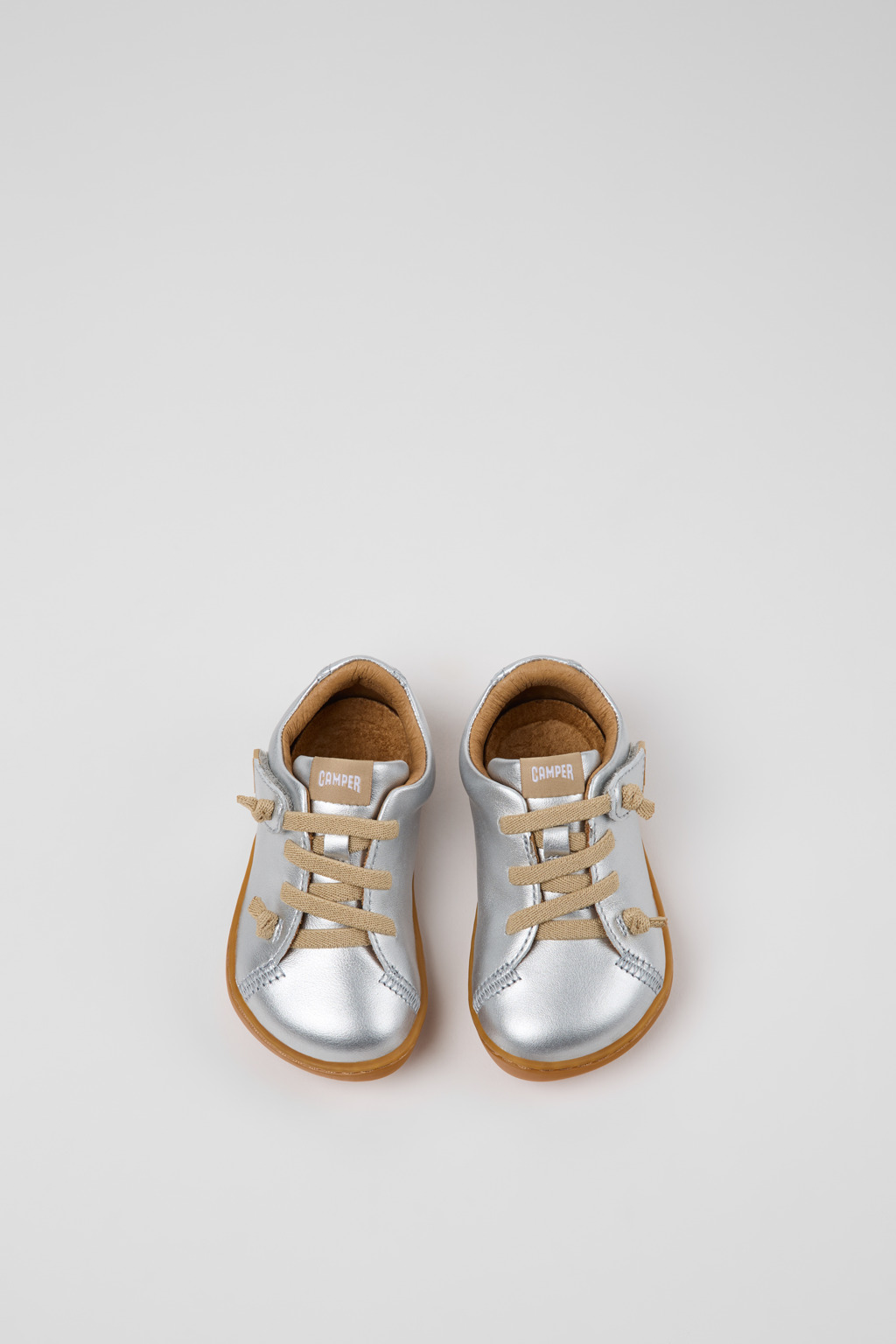 Peu Gray Leather Shoes for kids. - Image 4