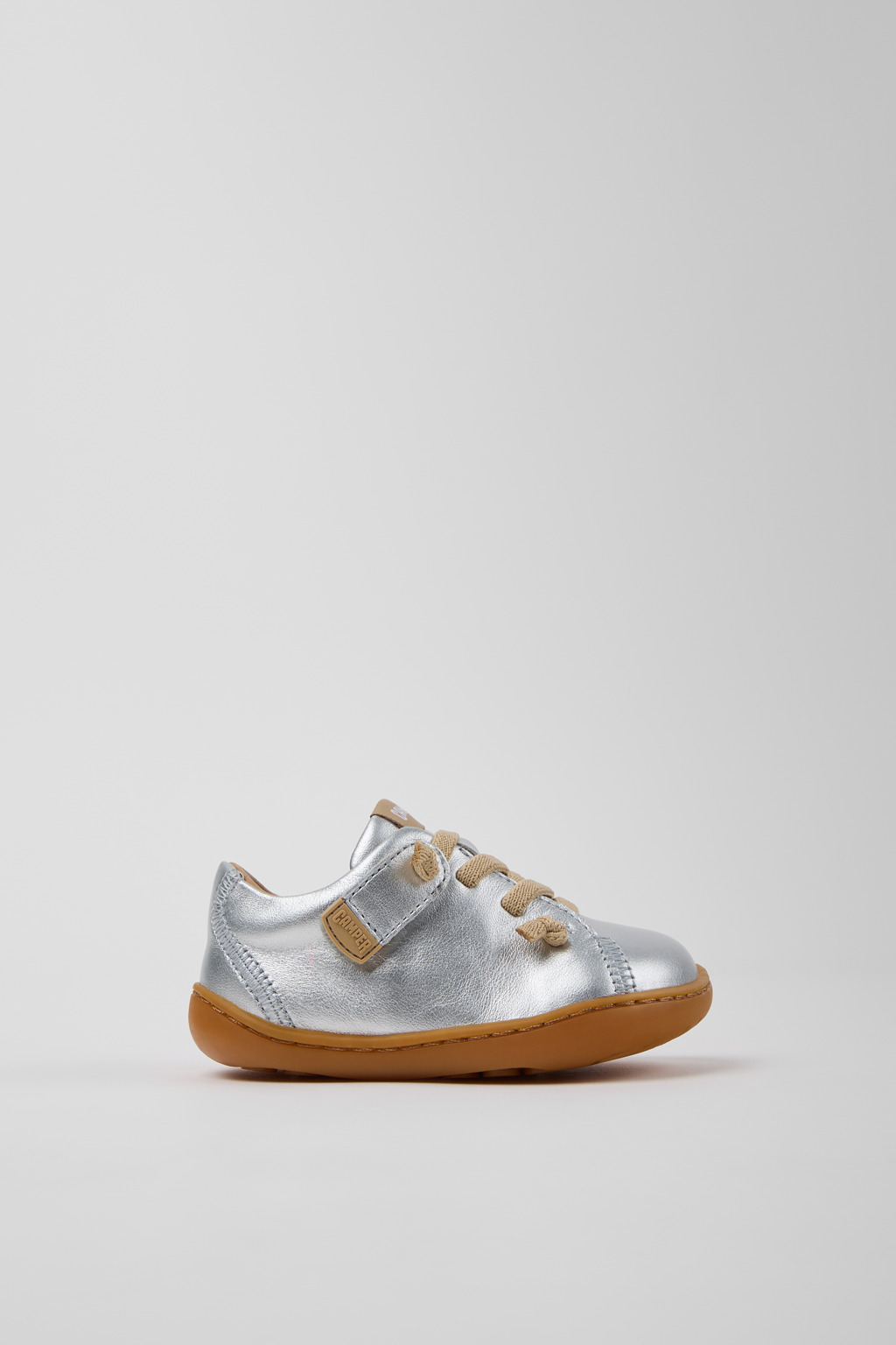 Peu Gray Leather Shoes for kids. - Image 2