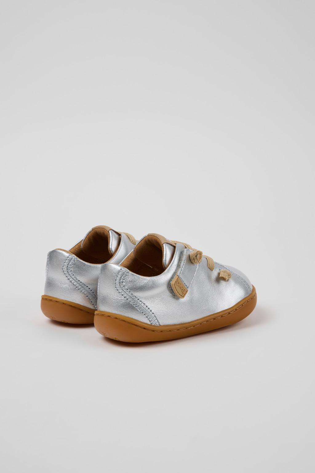 Peu Gray Leather Shoes for kids. - Image 3