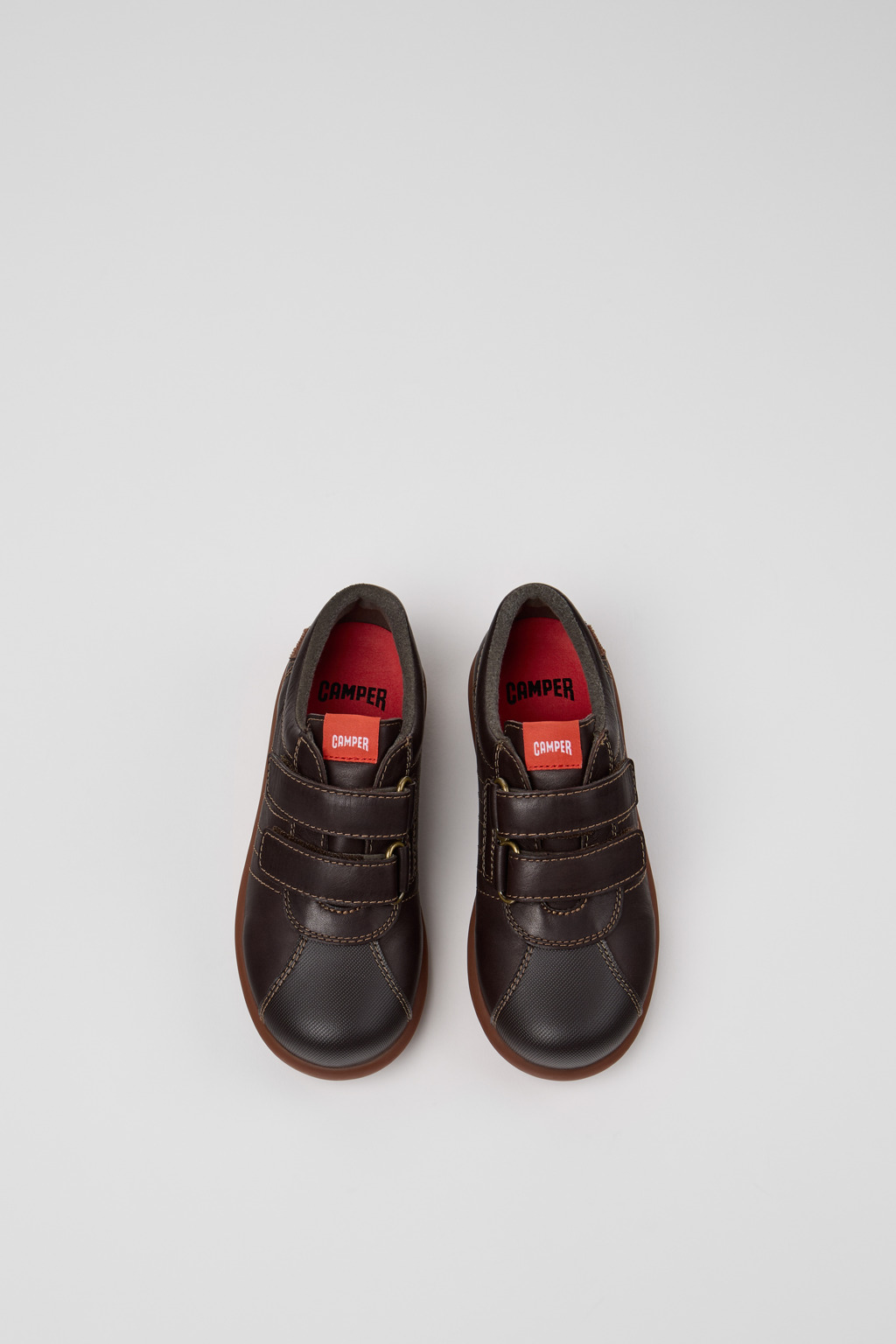 Pelotas Brown Leather and Textile Shoes for Kids. - Image 4