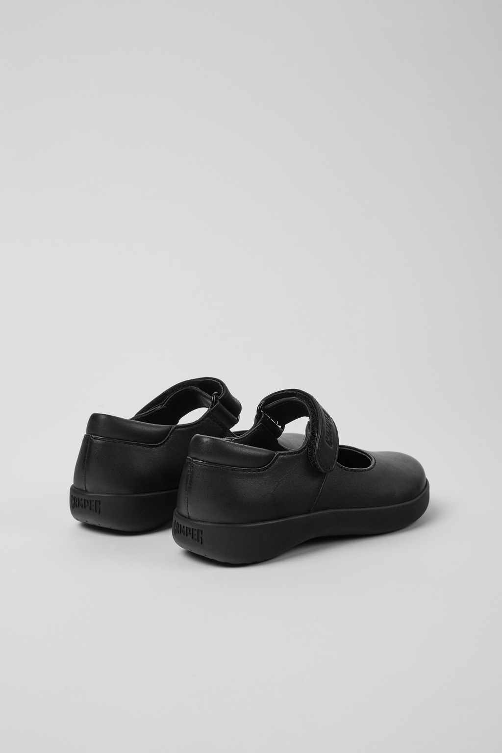 Spiral Comet Black Leather Shoes for Kids. - Image 3