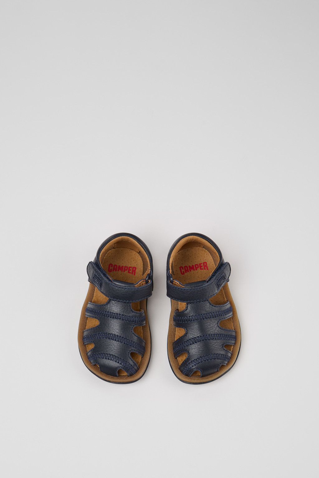 Bicho Blue Leather Closed Sandals for kids. - Image 4