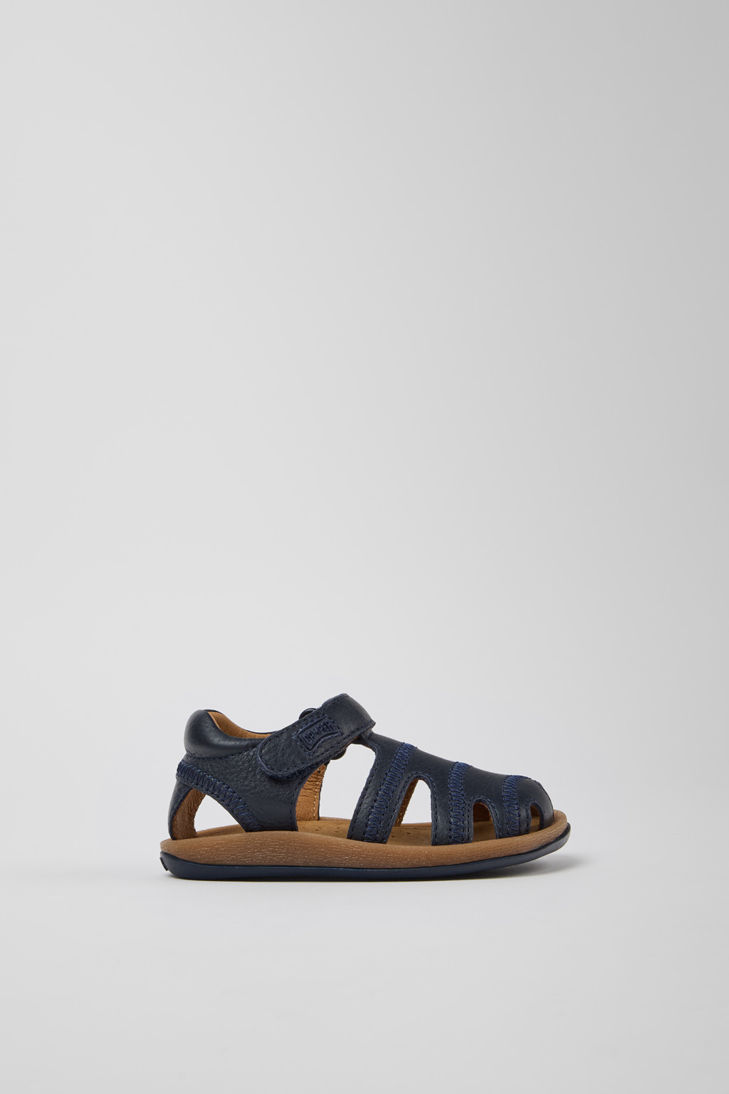 Bicho Blue Leather Closed Sandals for kids. - Image 2