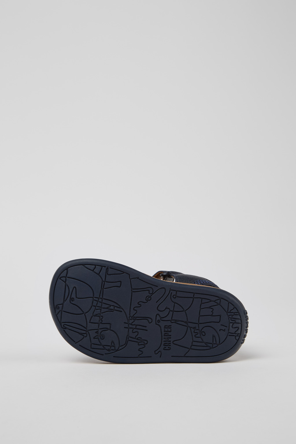 Bicho Blue Leather Closed Sandals for kids. - Image 5