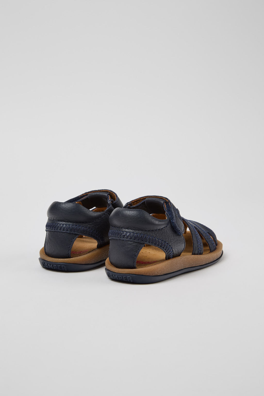 Bicho Blue Leather Closed Sandals for kids. - Image 3